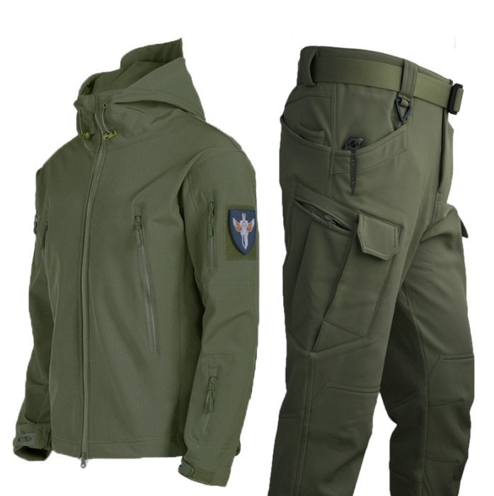 Mees | Langlebige wasserdichte Jacke und Hose für extreme Bedingungen-Armeegrün-M-Becker Boutique