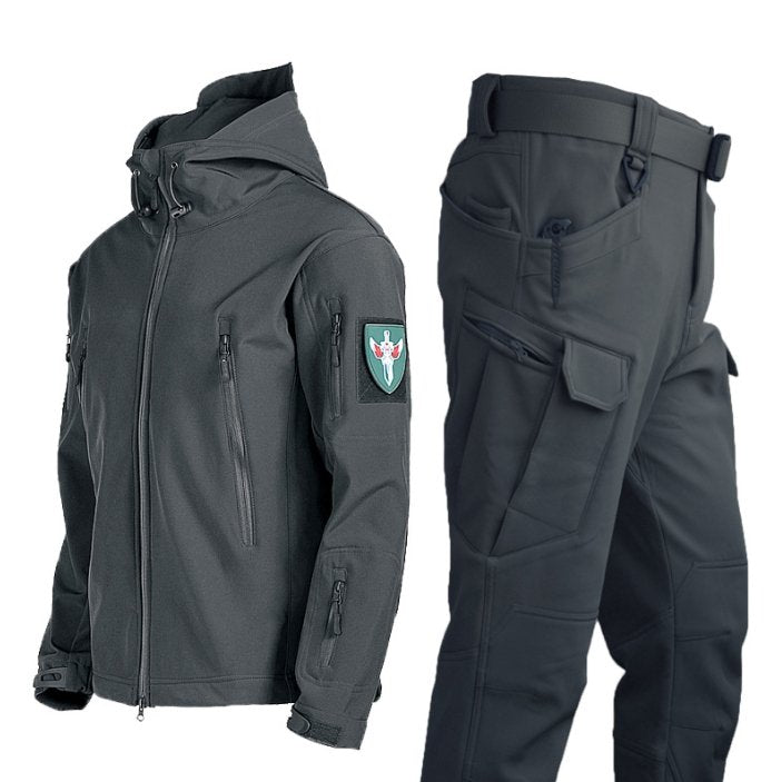 Mees | Langlebige wasserdichte Jacke und Hose für extreme Bedingungen-Grau-M-Becker Boutique