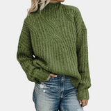 Women's Knit Sweater | Chunky Knit & High Collar