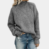 Women's Knit Sweater | Chunky Knit & High Collar