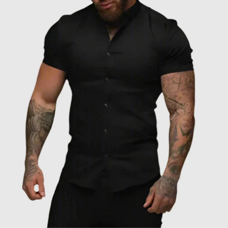 Carlos | Herrenhemd Kurzarm Slim - Stretch Premium