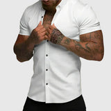 Carlos | Men's Short Sleeve Slim Stretch Premium Shirt