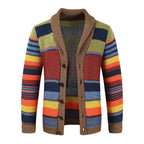 Herren Cardigan | Geometrisch & Knopfleiste