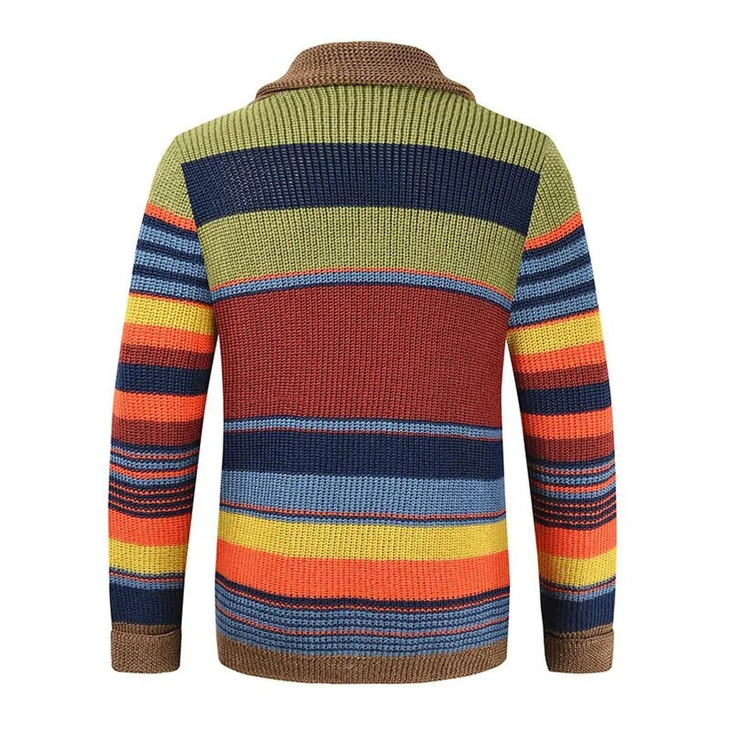 Herren Cardigan | Geometrisch & Knopfleiste