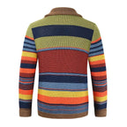 Herren Cardigan | Geometrisch & Knopfleiste