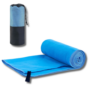 MicroTowel | Ultra saugfähig Schnell trocknendes Sports Mikrofaser Handtuch-Blau-40x80cm - 1 Stück (mit Tasche)-Becker Boutique