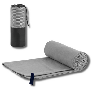 MicroTowel | Ultra saugfähig Schnell trocknendes Sports Mikrofaser Handtuch-Grau-40x80cm - 1 Stück (mit Tasche)-Becker Boutique