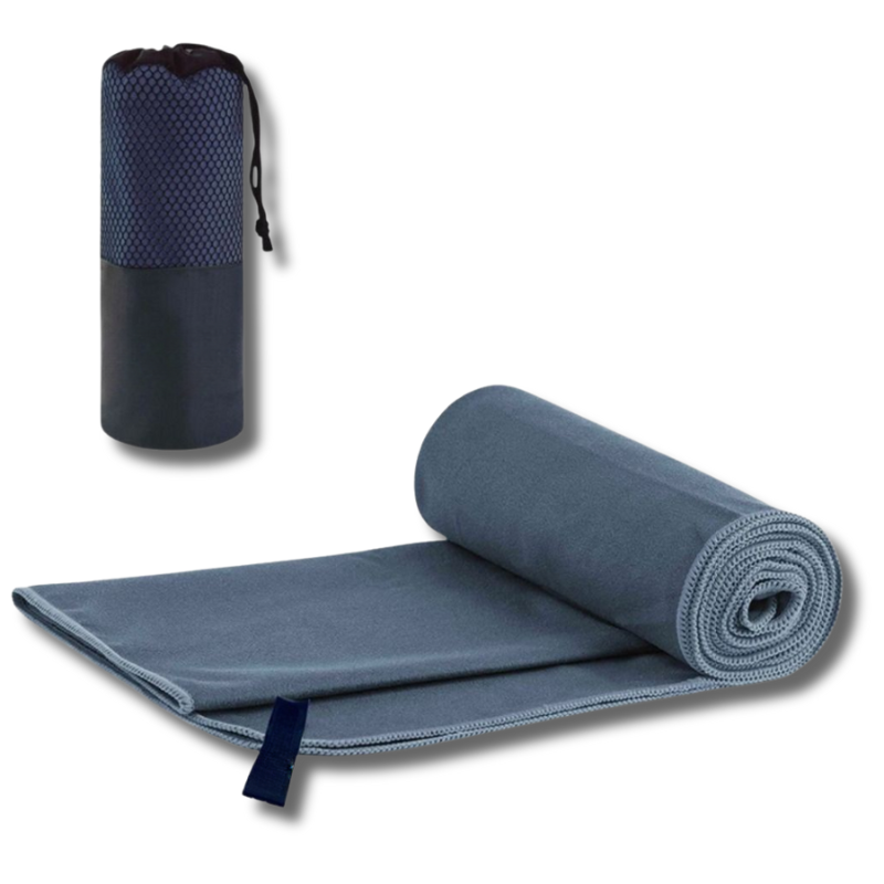 MicroTowel | Ultra saugfähig Schnell trocknendes Sports Mikrofaser Handtuch-Navy blau-40x80cm - 1 Stück (mit Tasche)-Becker Boutique