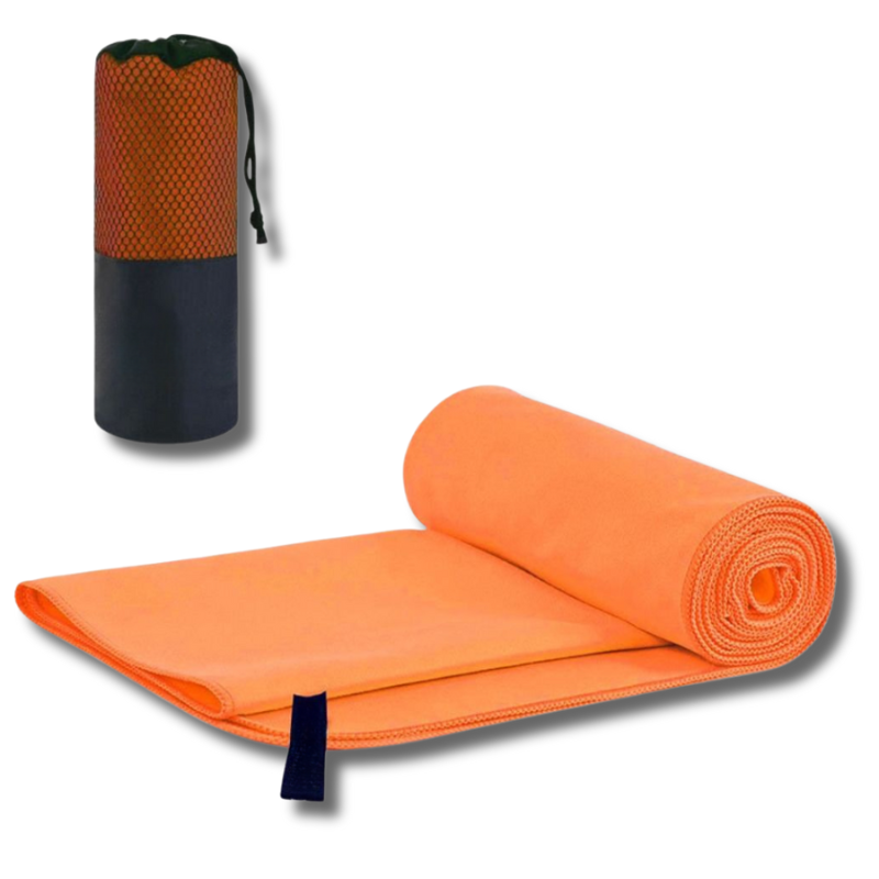 MicroTowel | Ultra saugfähig Schnell trocknendes Sports Mikrofaser Handtuch-Orange-40x80cm - 1 Stück (mit Tasche)-Becker Boutique