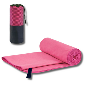 MicroTowel | Ultra saugfähig Schnell trocknendes Sports Mikrofaser Handtuch-Rosa-40x80cm - 1 Stück (mit Tasche)-Becker Boutique
