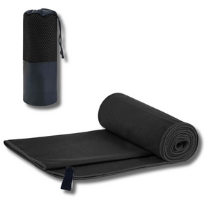 MicroTowel | Ultra saugfähig Schnell trocknendes Sports Mikrofaser Handtuch-Schwarz-40x80cm - 1 Stück (mit Tasche)-Becker Boutique