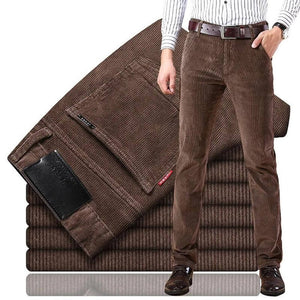 Montel | Herren Klassischer Kordsamt Jeans-Braun-28-Becker Boutique