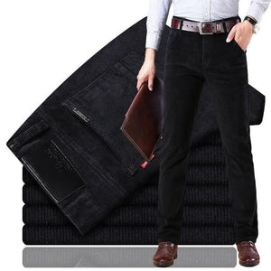 Montel | Herren Klassischer Kordsamt Jeans-Schwarz-28-Becker Boutique