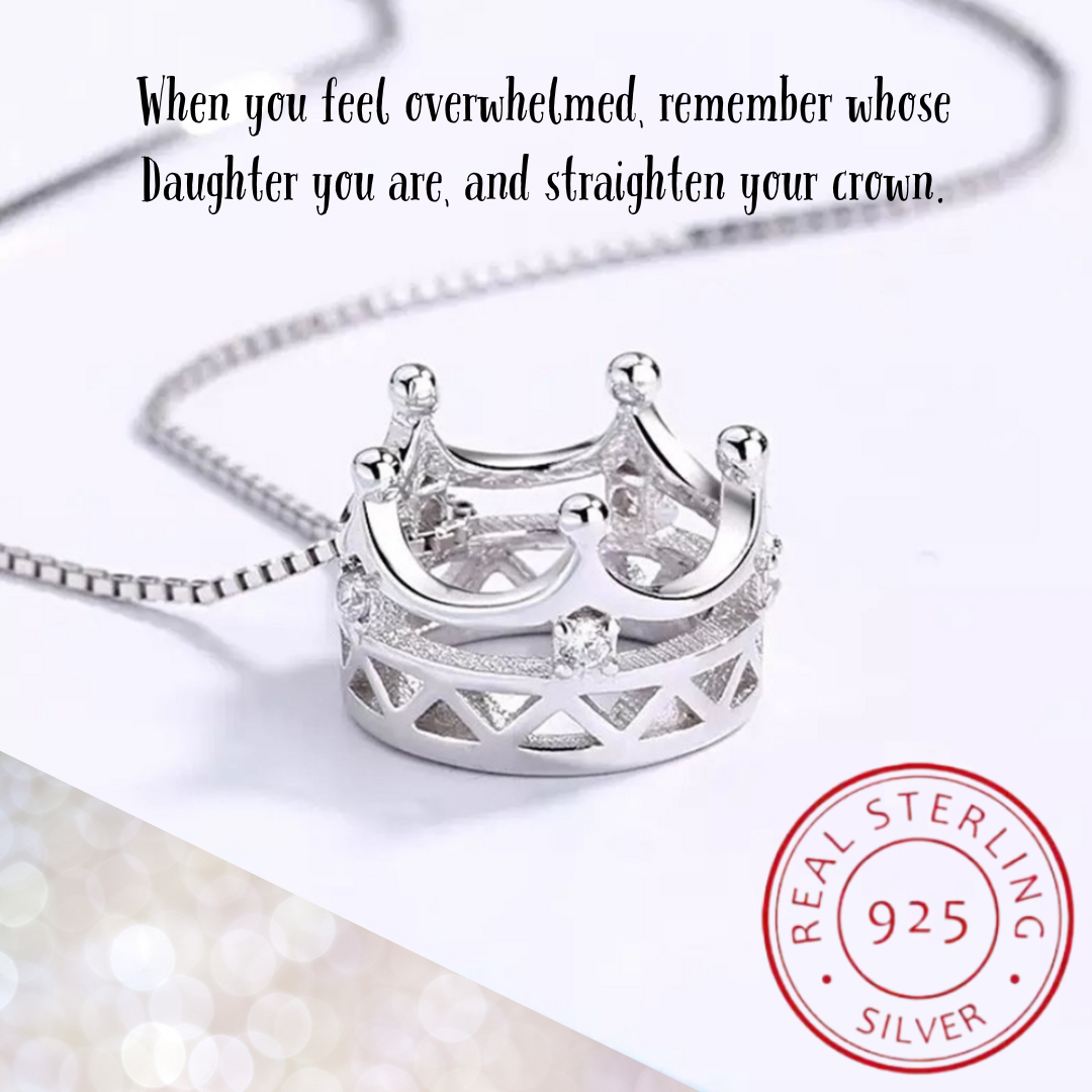 My Little Princess Crown | 925 Sterling Silber Zirkonia Anhänger Halskette-Becker Boutique