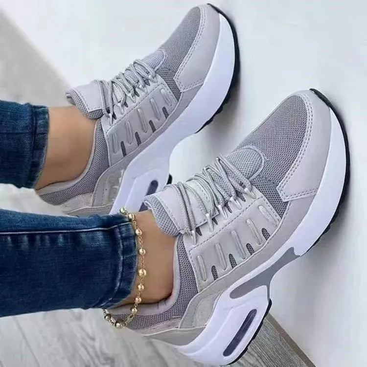Nancy | Orthopädische Komfort Sneaker-Grau-35-Becker Boutique