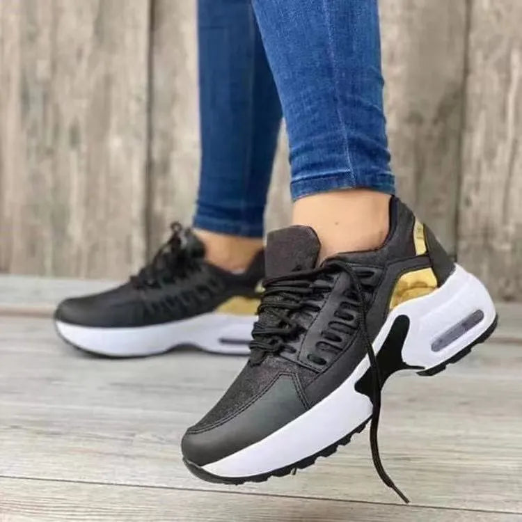 Nancy | Orthopädische Komfort Sneaker-Schwarz-35-Becker Boutique