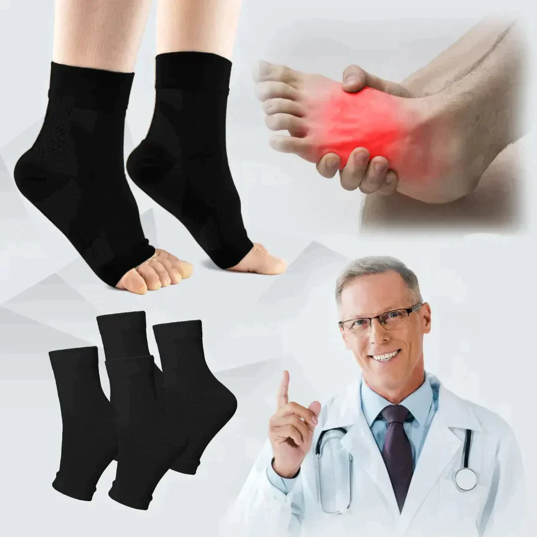 NeuroSocks | Stützstrümpfe gegen Neuropathieschmerzen-Schwarz-S-M (36-41)-Becker Boutique