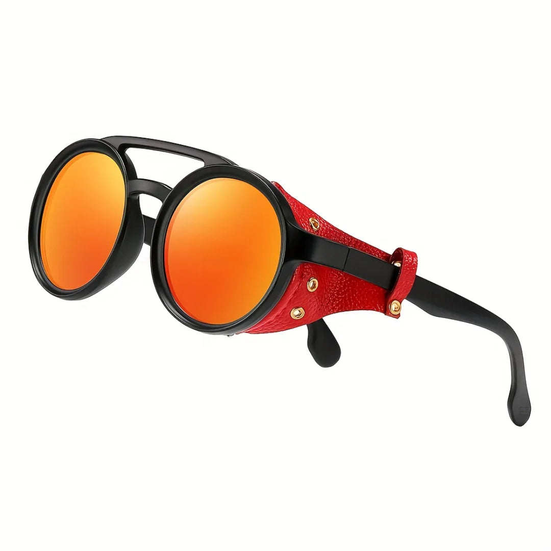 Nigel | Runde Retro-Steampunk-Festival-Sonnenbrille-Becker Boutique