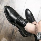 Men's Oxford Dress Shoes | Leather with Brogue Details