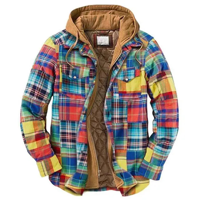 OakRidge | Loggerjacke mit Kapuze-Hell mehrfarbig-S-Becker Boutique