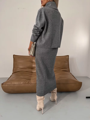 Odette | Jersey Set Midikleid mit Rollkragen-Becker Boutique