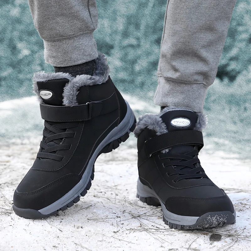 Men's winter boots | with non-slip sole | lined with faux fur