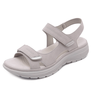 OrthoPro | Orthopädische Sandale mit Orthofit-Sohle-Grau-34-Becker Boutique