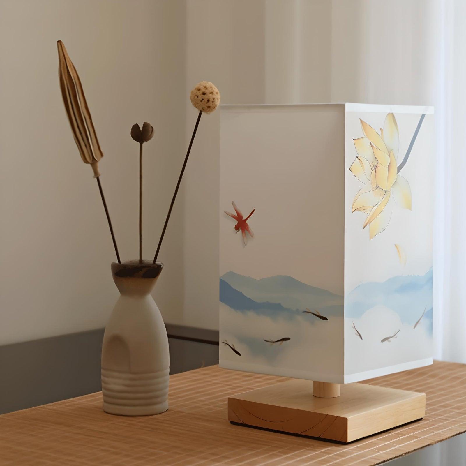 Osaka Lamp | Dimmbare Square Tischlampe Japanischer Stil-Becker Boutique
