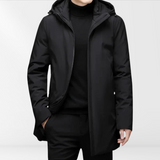 Classic black hooded jacket