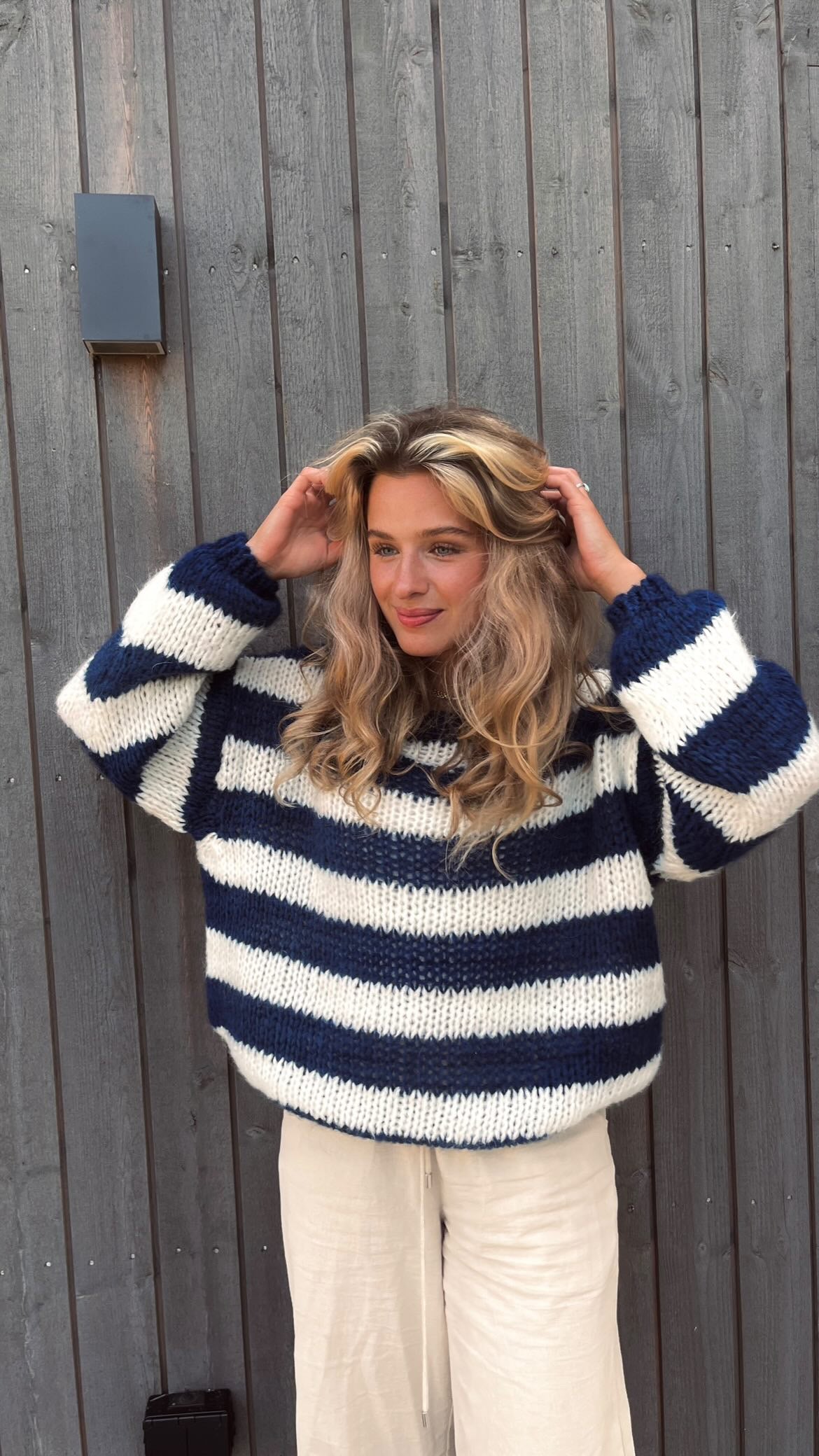 Pluun | Gemütlicher gestreifter Pullover-Becker Boutique