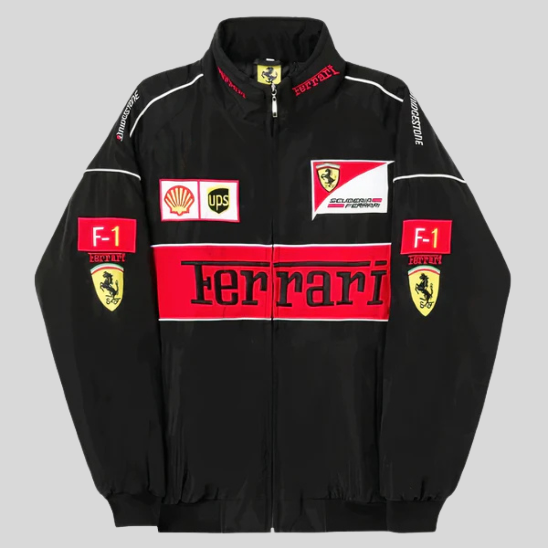 Rari | Original Vintage Ferrari Rennjacke - F1 Unisex Retro-Schwarz-S-Becker Boutique