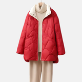 Women's down jacket | With stand-up collar & mid-length