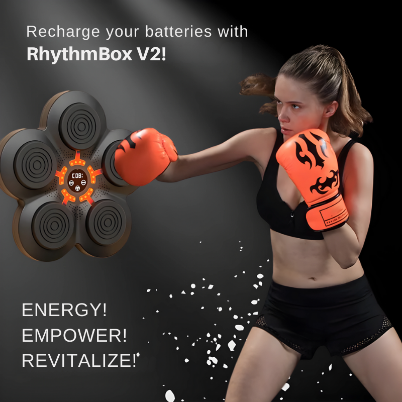 RhythmBox V2 | Indoor-Boxing-Wall-Training mit Musik für Konzentration und Beweglichkeit-Becker Boutique