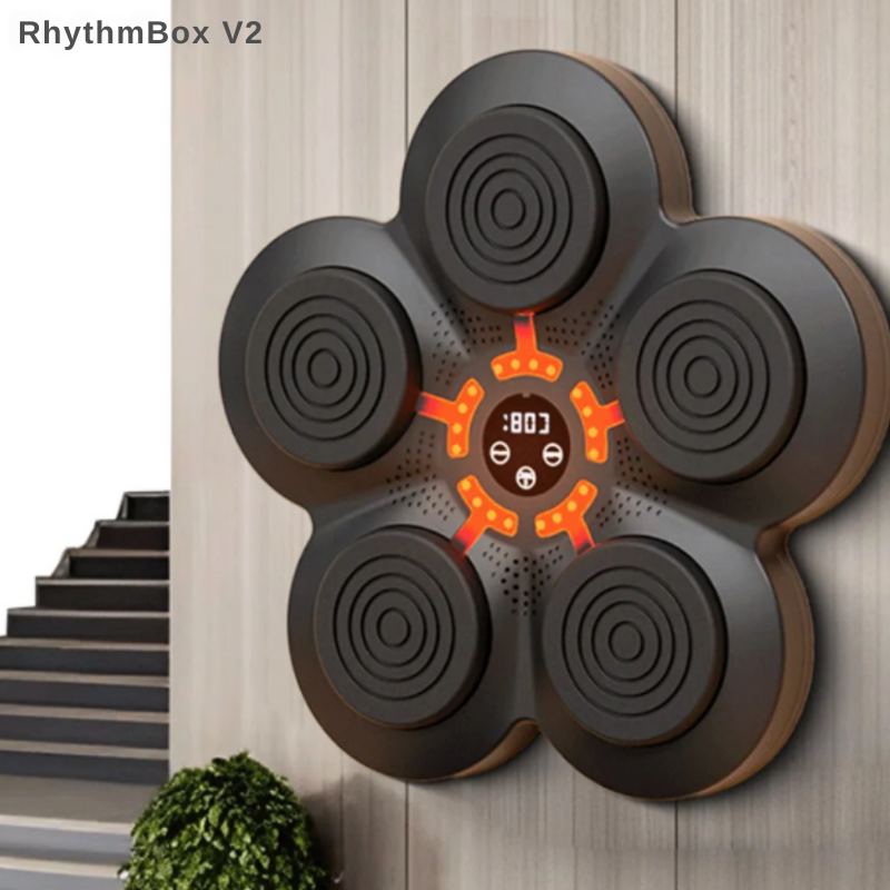 RhythmBox V2 | Indoor-Boxing-Wall-Training mit Musik für Konzentration und Beweglichkeit-Ohne Handschuhe-Becker Boutique