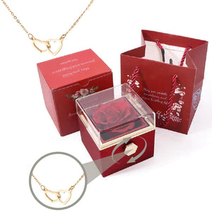 Rose| Rosenbox mit Halskette perfekt für den Valentinstag-Becker Boutique