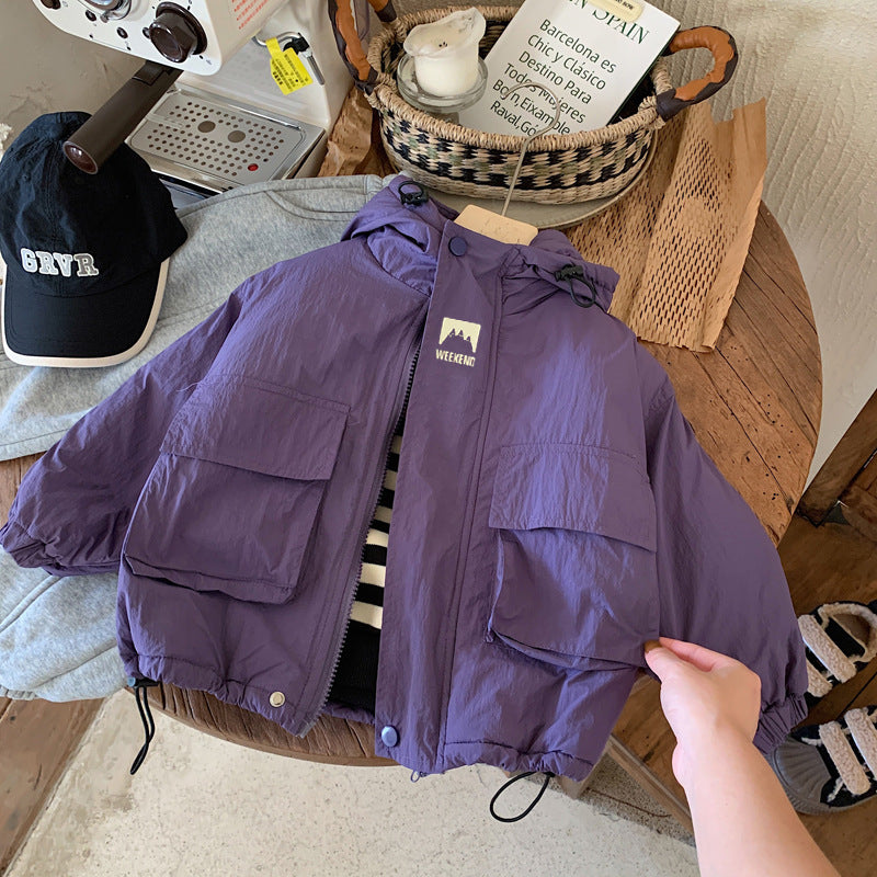 Kids Hooded Jacket | Windproof Transitional Jacket