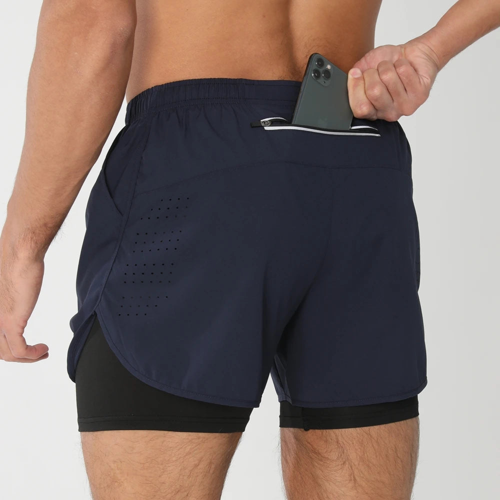 Herren Kurze Sporthose 2-in-1 | Fitness