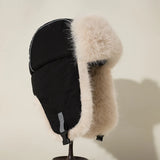 Unisex winter hat | With ear flaps & faux fur look