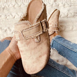 Boston Sandals | Mule cork sole & canvas