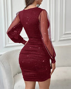 Prom Dress Sequins | V-Neck & Off-Shoulder
