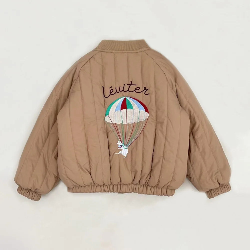 Kids' bomber jacket | With fleece lining & print
