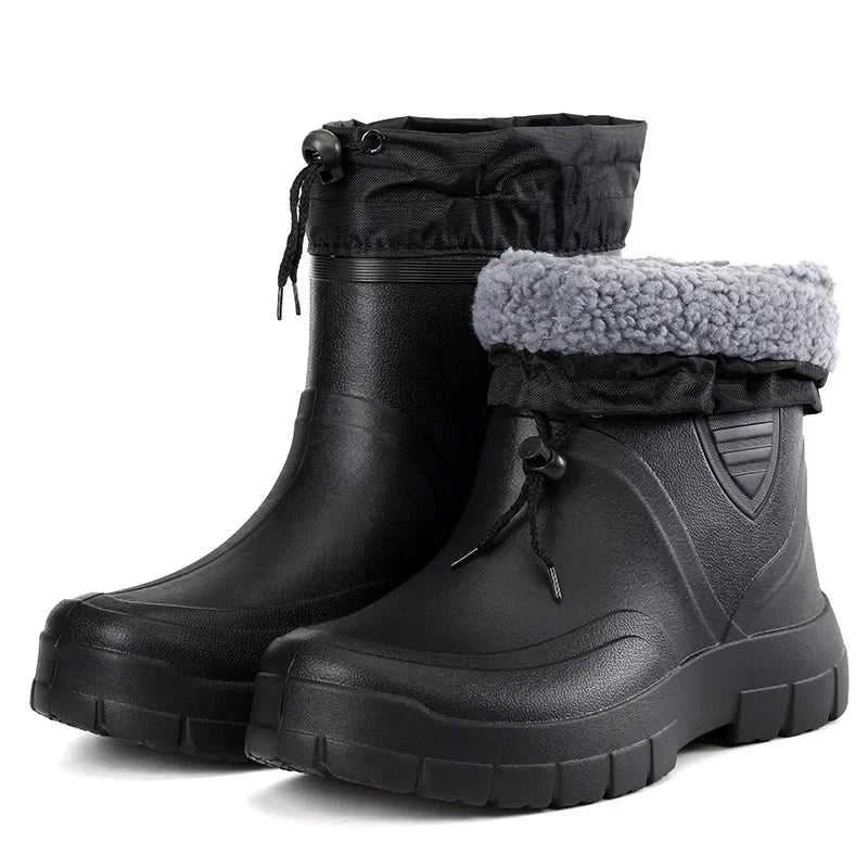 Gummistiefel Herren | Schwarz & Gefüttert