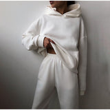 Women's jogging suit with hood