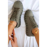 Lana | Chunky lace-up shoes with thick soles - Women's