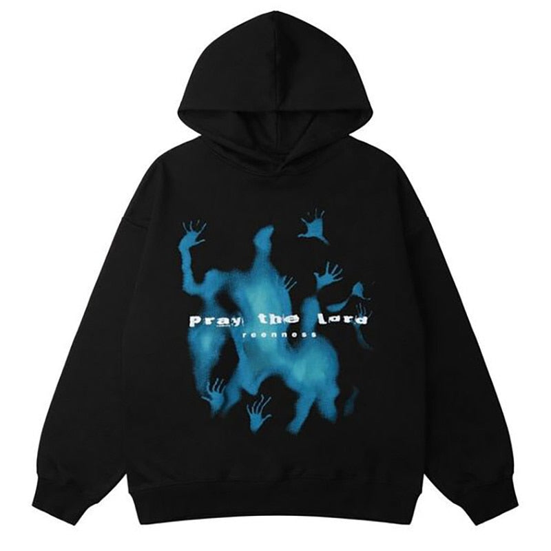Herren Bedrucktes Pullover mit Kapuze | Y2K Hoodie