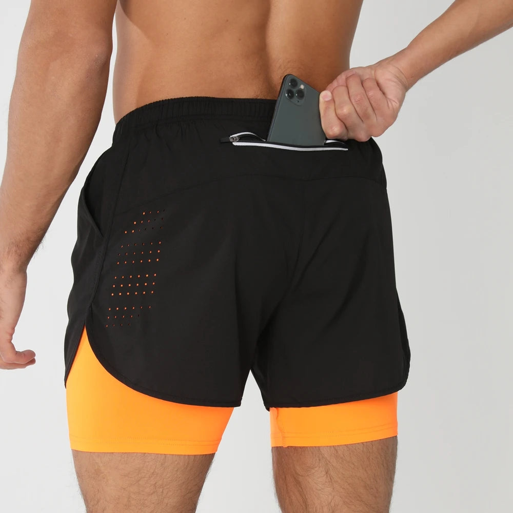 Herren Kurze Sporthose 2-in-1 | Fitness