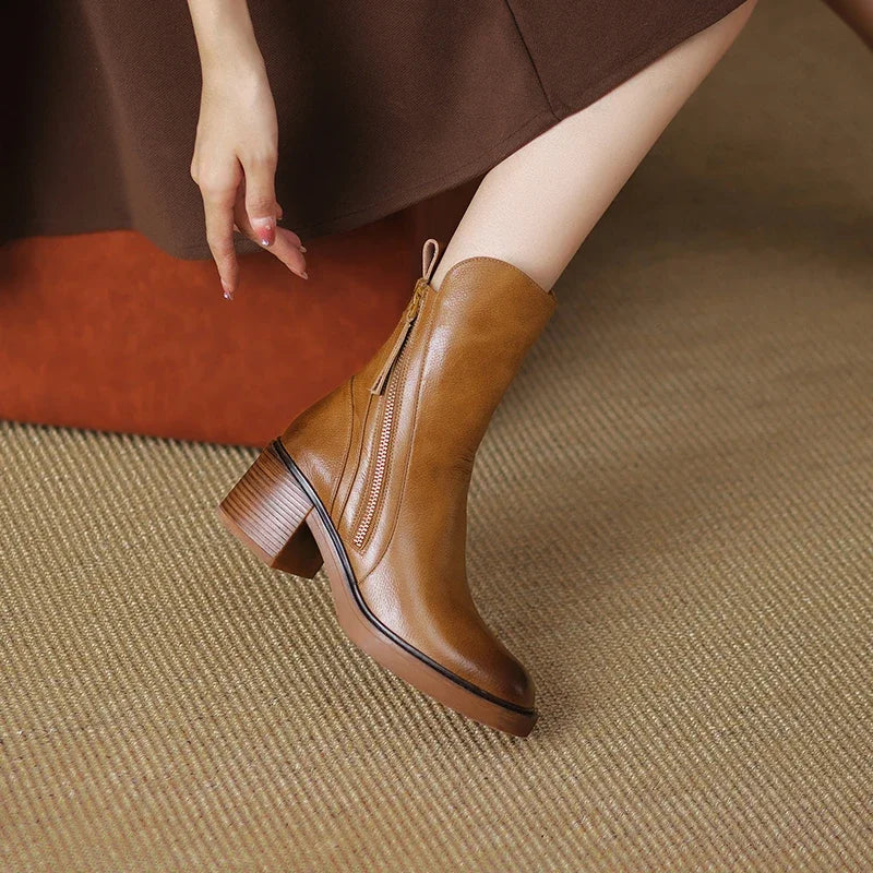 Ankle boots women | Leather look