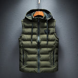 Men's Sleeveless Winter Vest | With Hood