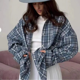 Victoria | Women's oversize checked blouse