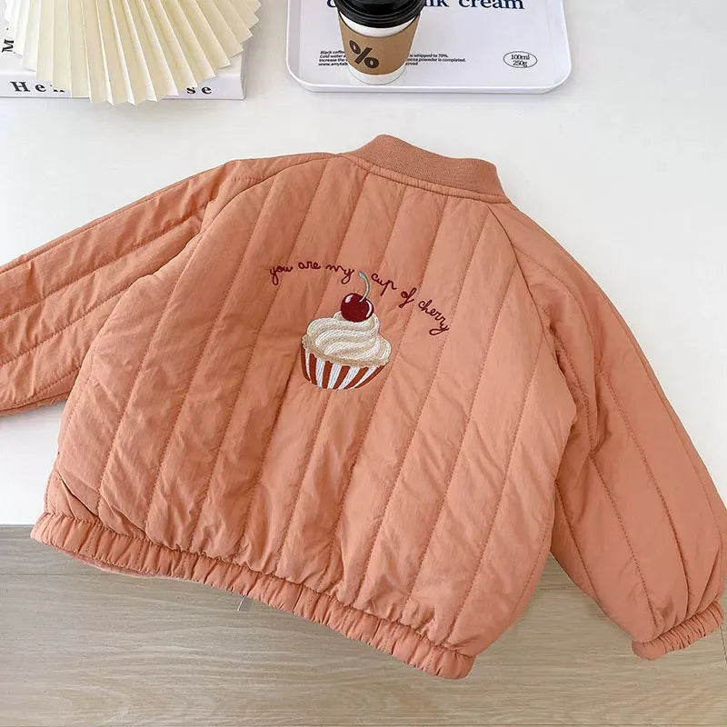 Kids' bomber jacket | With fleece lining & print